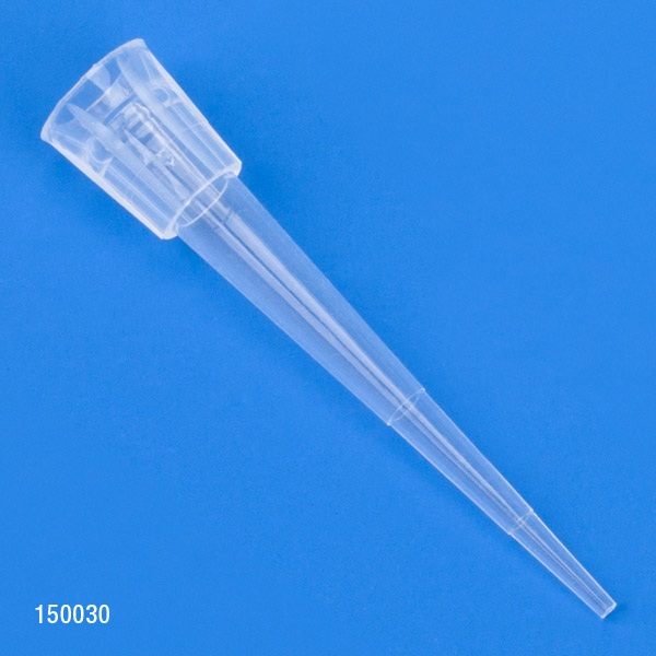 Globe Scientific Pipette Tip, 0.1 - 10uL, Certified, Universal, Low Retention, Graduated, 31mm, Natural, STERILE, 96 Tips/Refill Plate, 10 Refill Plates/Box Image
